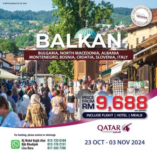 Balkan 8 Negara: 23 Oktober–3 November 2024